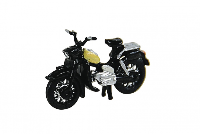 Puch VS50 motorcycle of the Austrian Post in black livery<br /><a href='images/pictures/Roco/Roco-05377.jpg' target='_blank'>Full size image</a>
